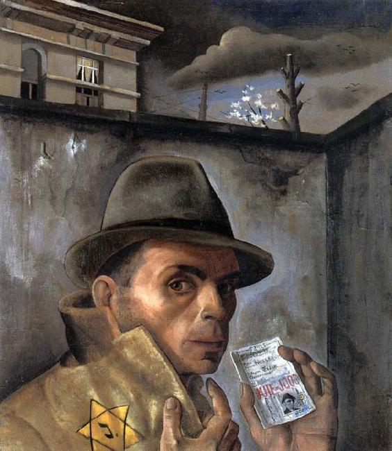 Felix Nussbaum Self-Portrait wiht jewish Identity Card